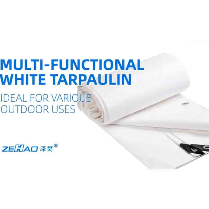 140g White/White PE Tarpaulin-366