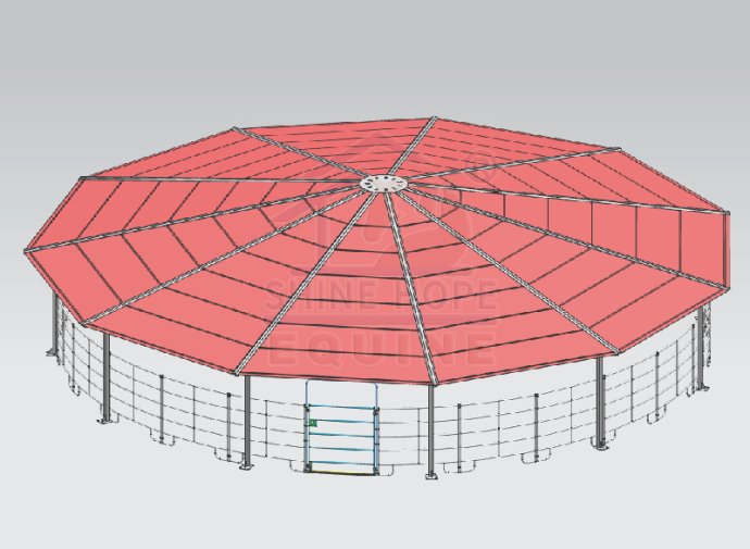 covered round pen