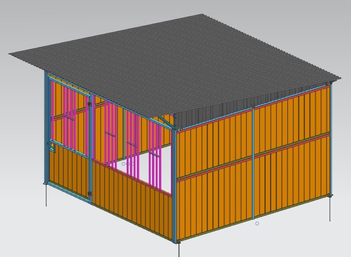 Sheds with sliding door